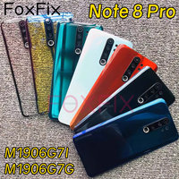 Glass Back Cover For Xiaomi Redmi Note 8 Pro Battery Door Rear Housing Panel With Camera Lens Replacement M1906G7I M1906G7G
