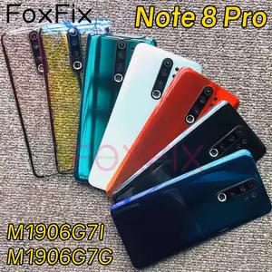 Bilashmart Glass Back Cover Xiaomi Redmi Note 8 Pro Battery Door Rear Housing Panel With Camera Lens Replacement M1906G7I M1906G7G