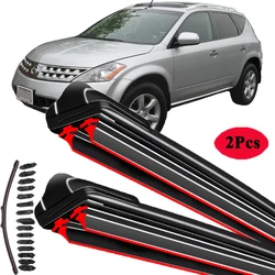 For Nissan Murano SUV Z50 Z51 Z52 2003 2007 2008 2010 2014 2016 2019 2020 2022 Car Brushes Double Rubber Windshield Wiper Blades