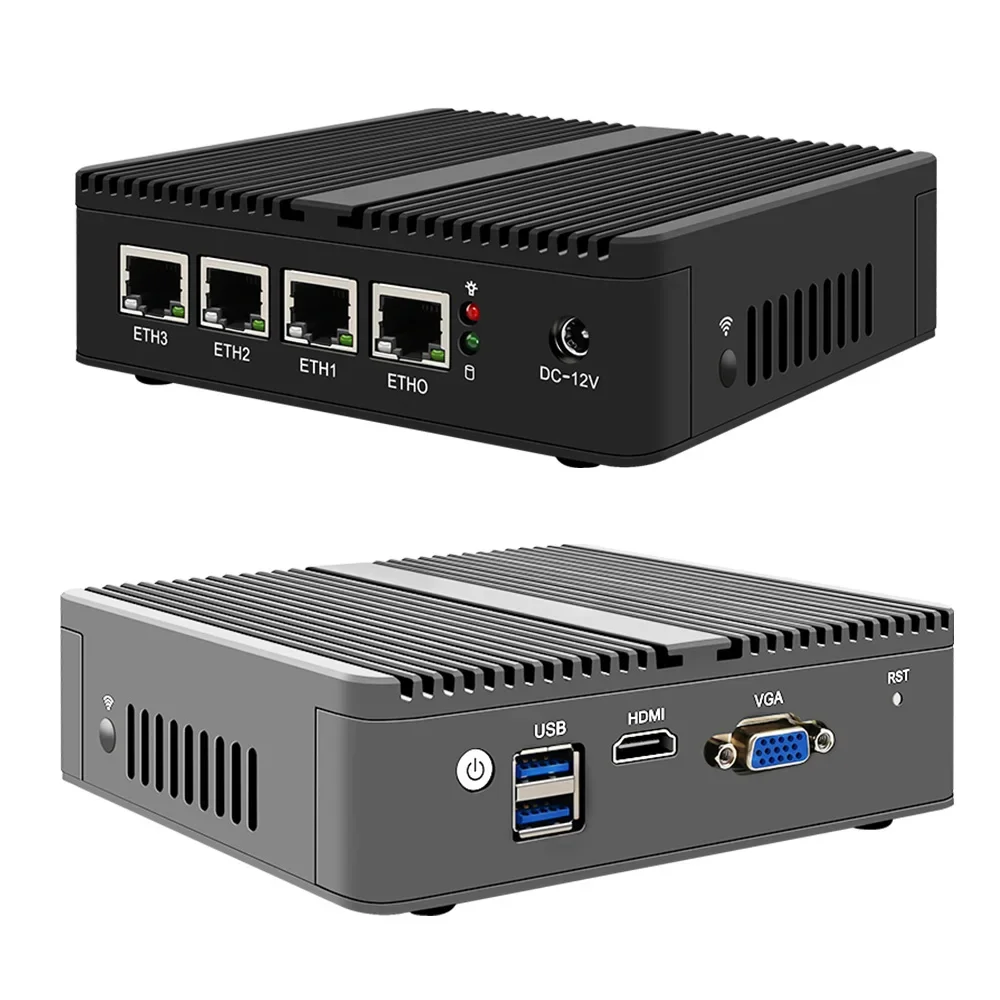 Jasper Lake Cele-ron N5105  Fanless Mini PC Opensense Router 4*Lan 2.5G I225  Ethernet 2*DDR4 Firewall Appliance pfSense ESXI