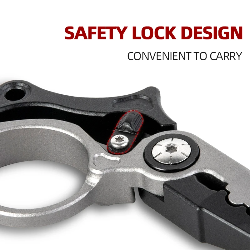 سبائك الألومنيوم كماشة الصيد إغراء صغير كماشة خطاف الصيد ومضفر خيط صنارة الصيد أداة إزالة سبليت حلقة كماشة الصيد Multitool