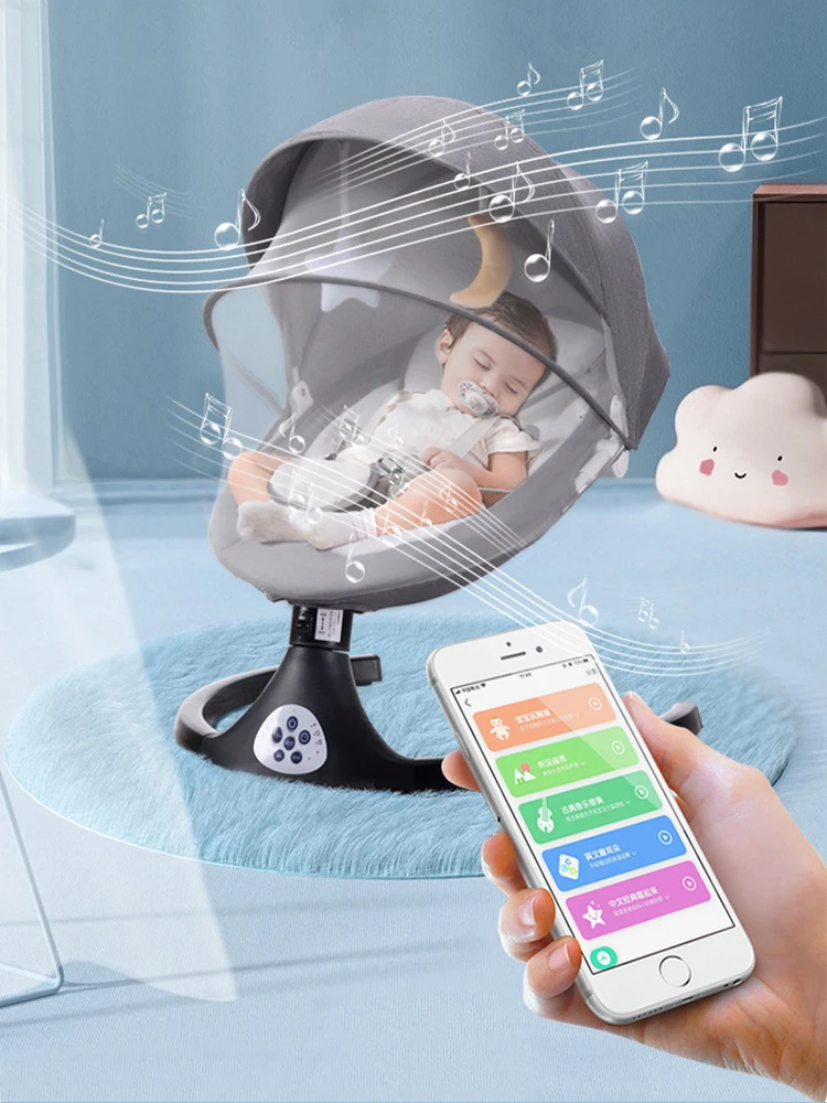 Smart Baby Rocking Chair Electric Remote Control Rocking Chair Multifunctional Comfort