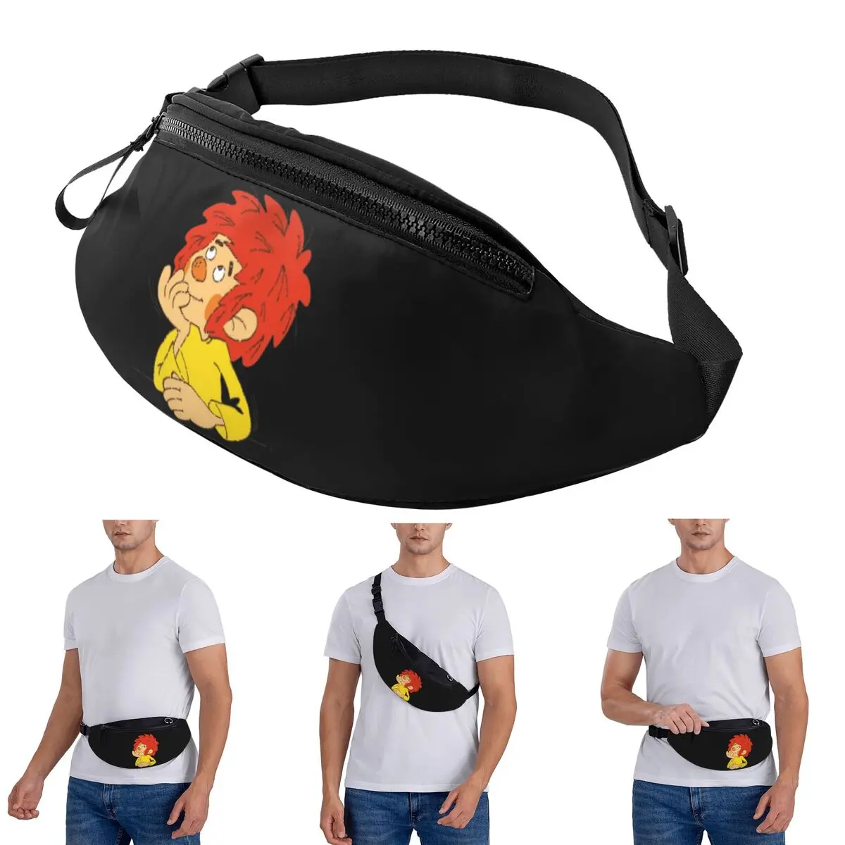 

Crossbody Waist Bag Pumuckl Charaktere Men Women Fanny Pack Travel Running Money Phone Pouch