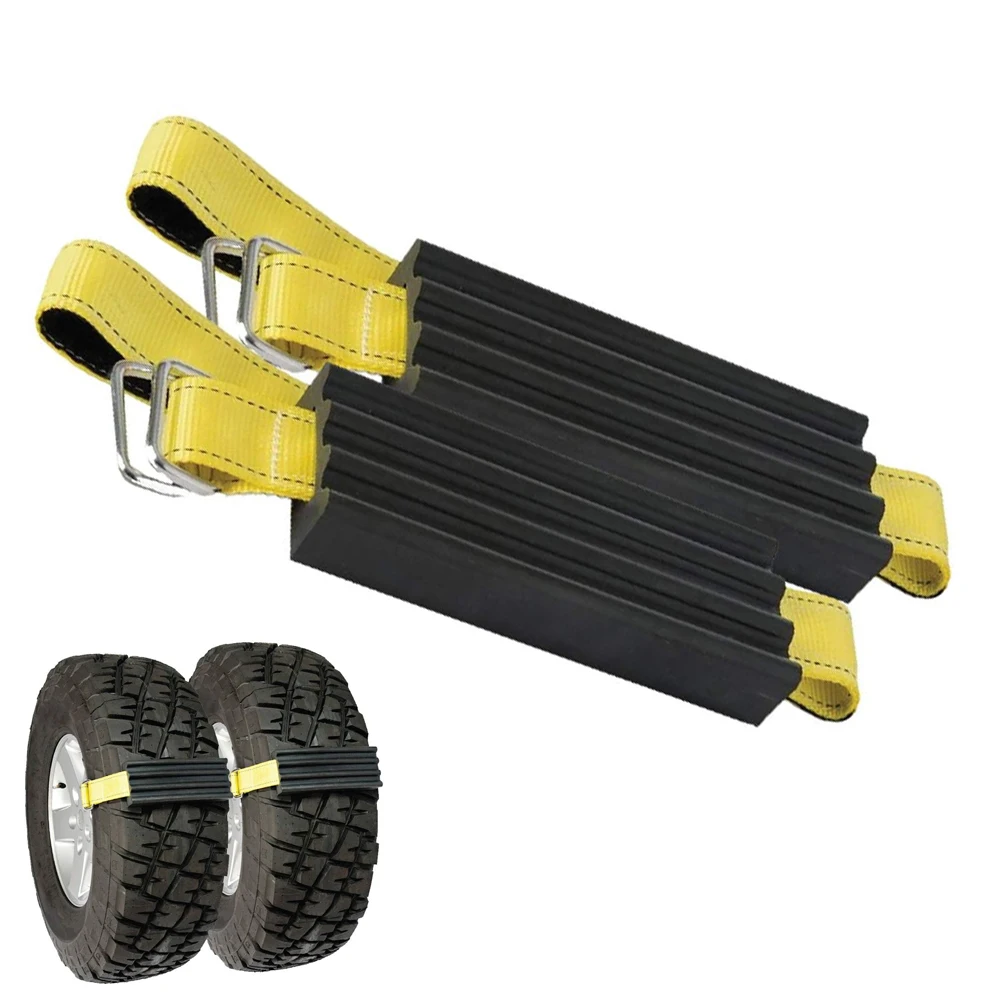 

2Pcs Mud Sand Tire Traction Device with Gloves Car Tire Traction Blocks Anti-Skid Car Tire Traction Blocks for SUVs Trucks Cars