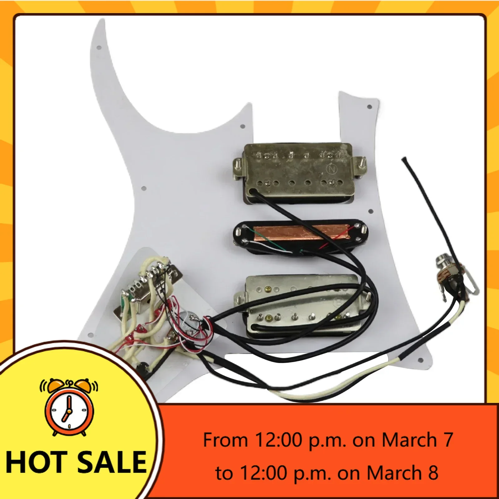 

Q-X- Music Store-Prewired Pickguard Guitar Pickups Humbucker Pickups Alnico 5 HSH 4C Wiring Harness Push-pull single cut Set