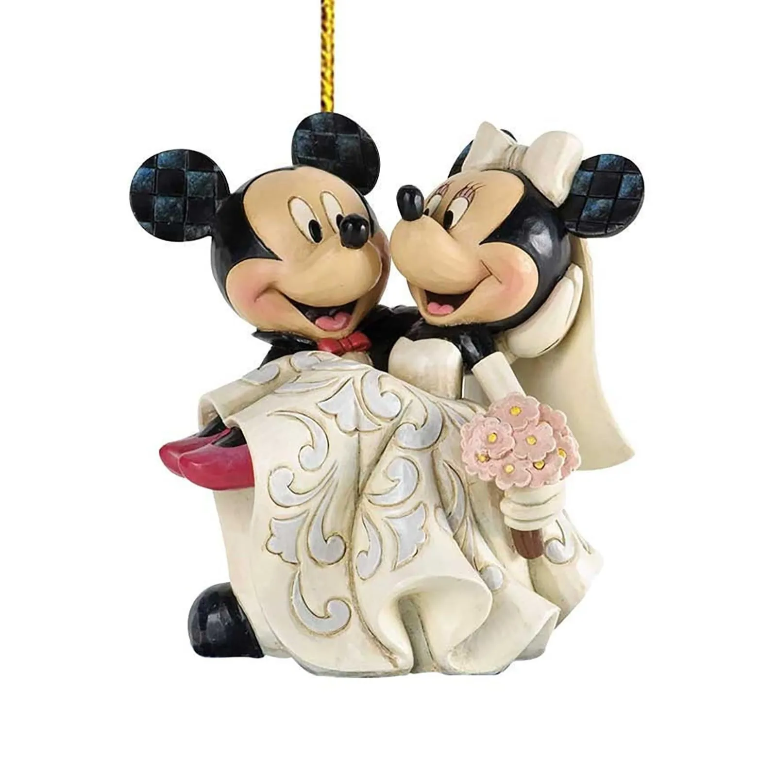 Anime 2024 Disney 2d Flat Action Figure Mickey Minnie Mouse Xmas Tree Decoration Hanging Ornament Home Christmas Party Gift Toy