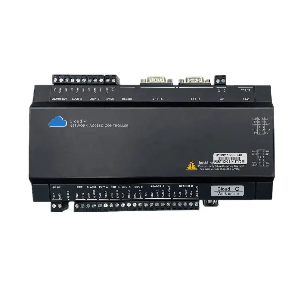 Controller di accesso a porta singola TCP/IP per cancello con tornello con supporto RFID e biometrico