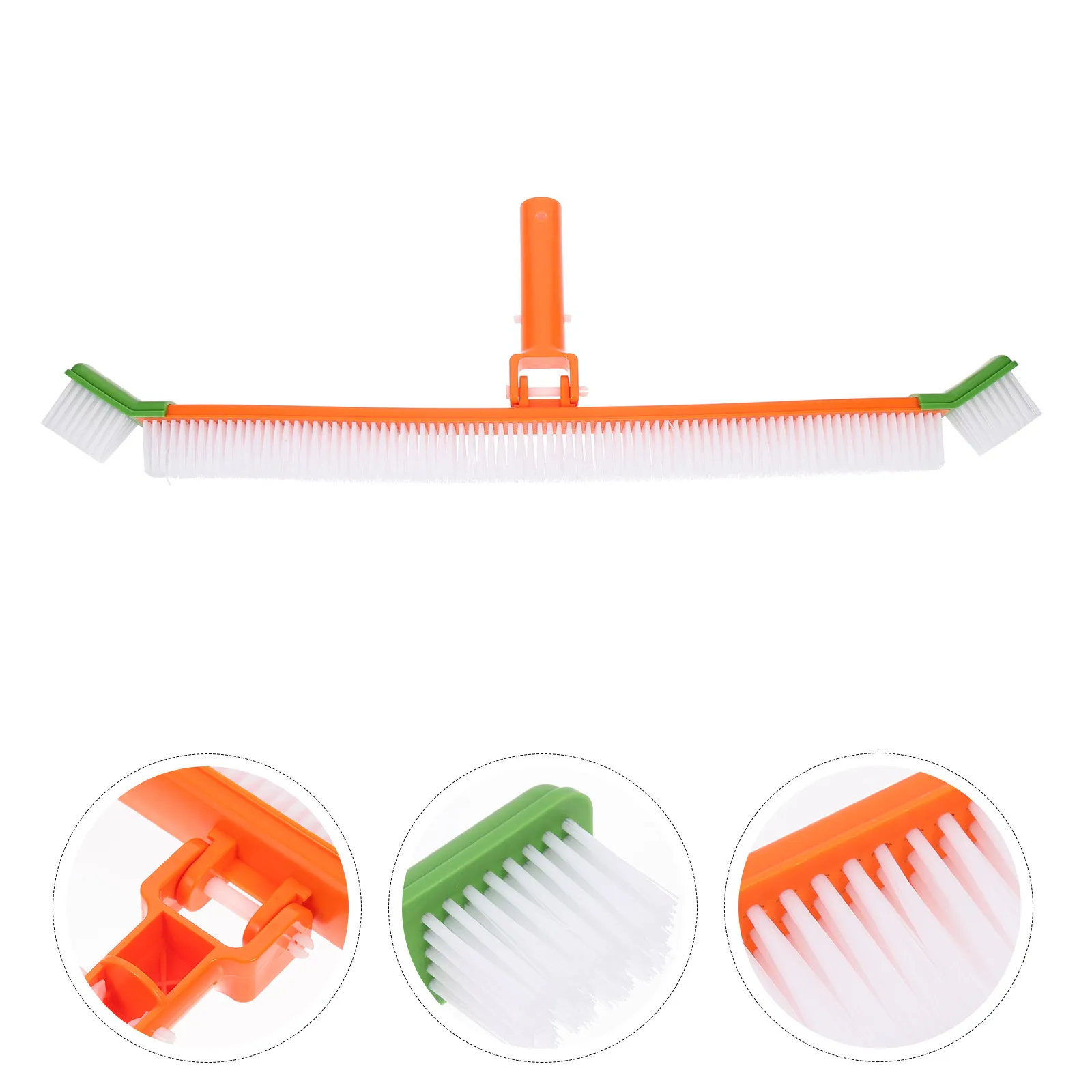 Swimming Pool Brush Head Plastic Cleaning Brush Replacement Thick Bristle Head for Pool Tiles Edges Cleaning Supplies