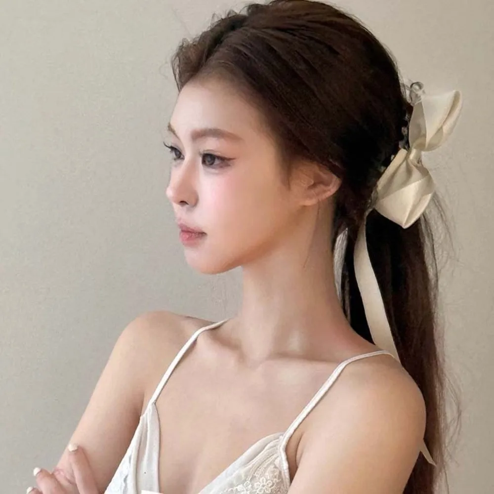 2 قطعة نمط الباليه تنوعا الشريط الموز كليب واسعة الجانب المنسوجة القوس مشبك عمودي المضادة للانزلاق الحلو النساء المنسوجة عقال يوميا #4