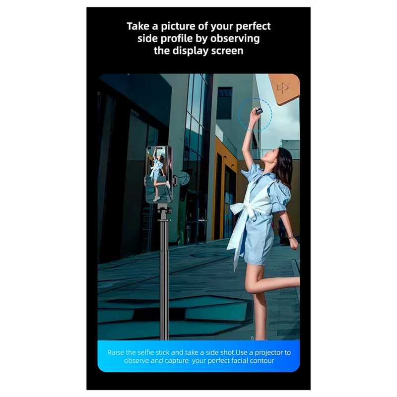 【Em estoque】CL07 Espelhamento de tela Selfie Stick WIFI Tela de projeção Tripé Display em tempo real Monitor de selfie para smartphone Vlog