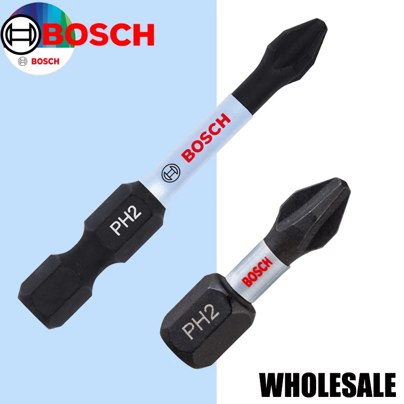 Bosch PH2 Impact Drill Bits 25/50MM High Speed Steel Industrial Grade Metal Woodworking Screwdriver Head Wholesale Combination