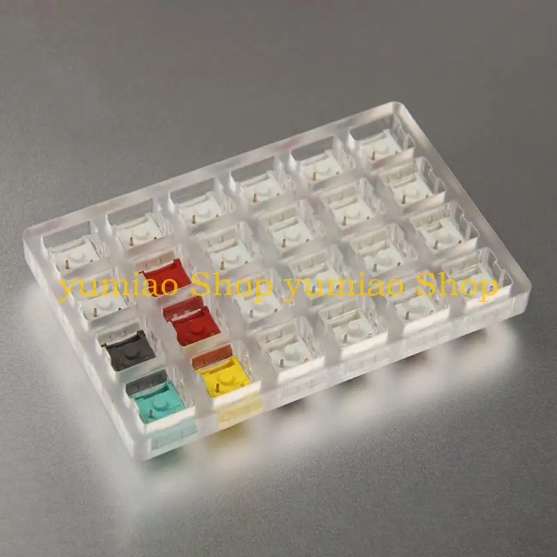 587B Cherry MX Tester per interruttori Coperchio albero Trasparente Keycap Base Tastiere meccaniche Strumento test per a