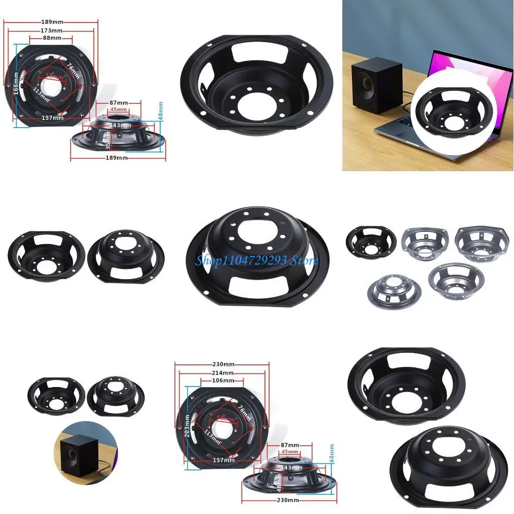 

Y2GD Universal Round Edged Iron Bracket Speaker Basin Stand for Speaker Repairs Portable Speaker Frame Repair Supplies