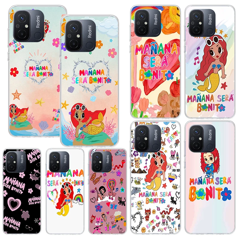 Karolg M-Manana Sera B-Bonito Phone Case For Xiaomi Redmi 12C 12 10C 10A 10 9C 9A 9T 9 8A 8 7A 7 6A 6 Pro K70 K40 K20 Fundas Bac