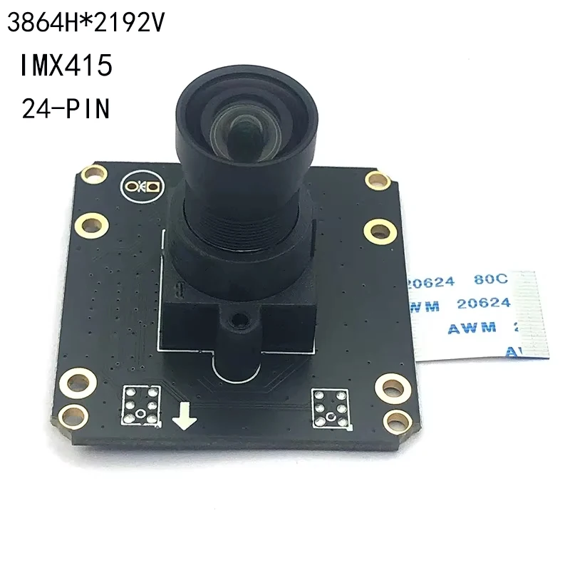 3864H*2192V IMX415 8MP HD MIPI Camera Module  FF 100 Degree 24-PIN MIPI CSI  FPC 5CM for machine vision