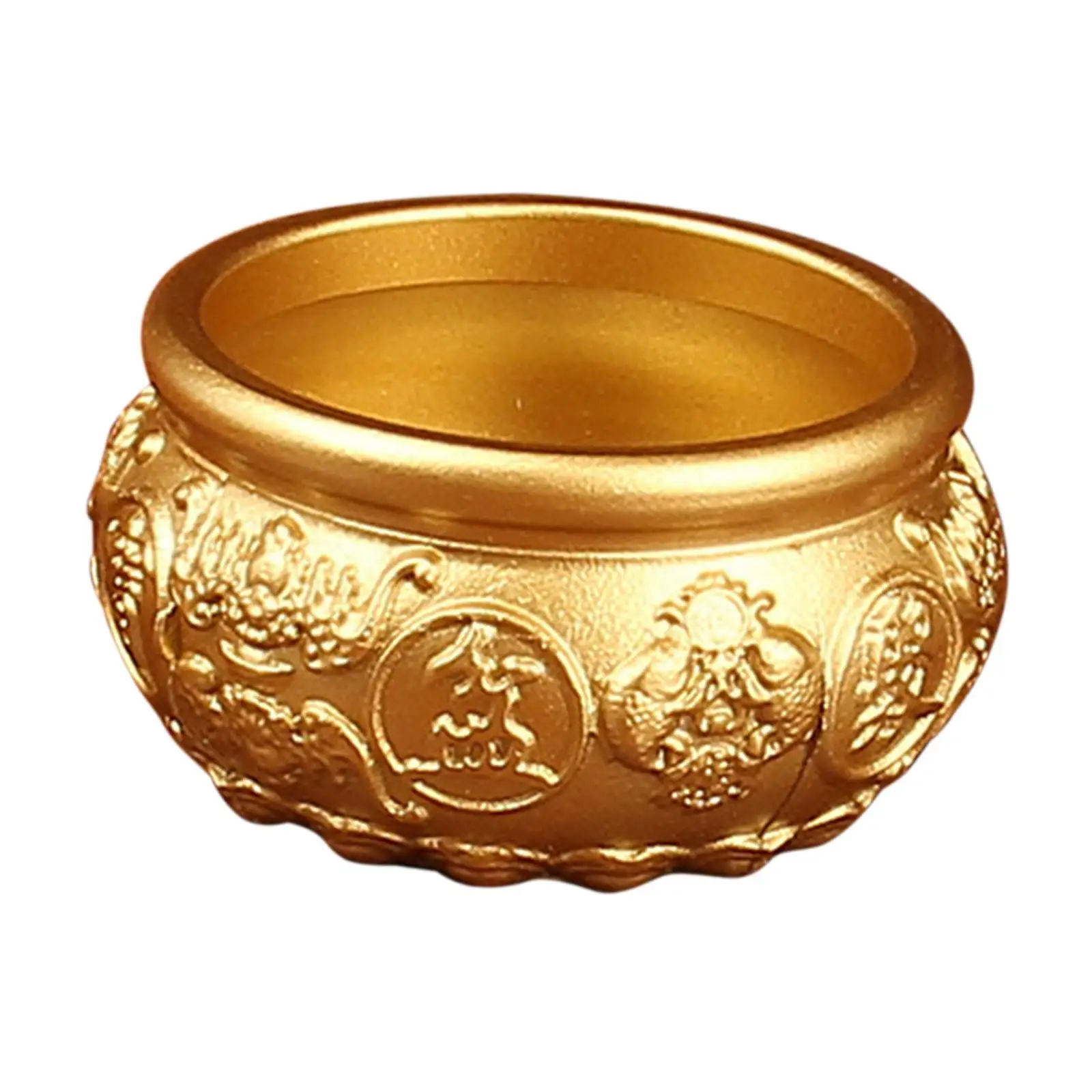 Brass Prosperity Bowl Feng Shui Cornucopia Decorative Centerpiece for Dining Room Elegant Home Table Ornament