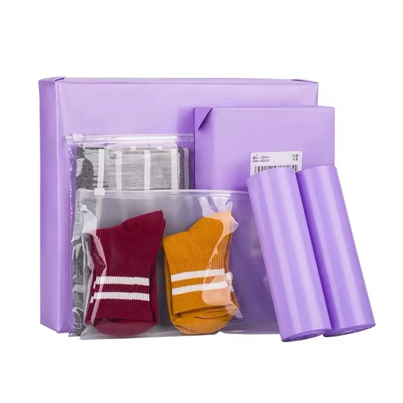 

50Pcs/Lot Opaque Pe Plastic Express Envelope Storage Bags Purple Color Mailing Bags Self Adhesive Seal Courier Bag Shipping Bags