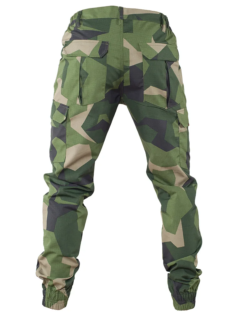 Swedish M90 Geometric Camouflage Summer Tactical Pants MTP Plaid Fabric Leg Pants