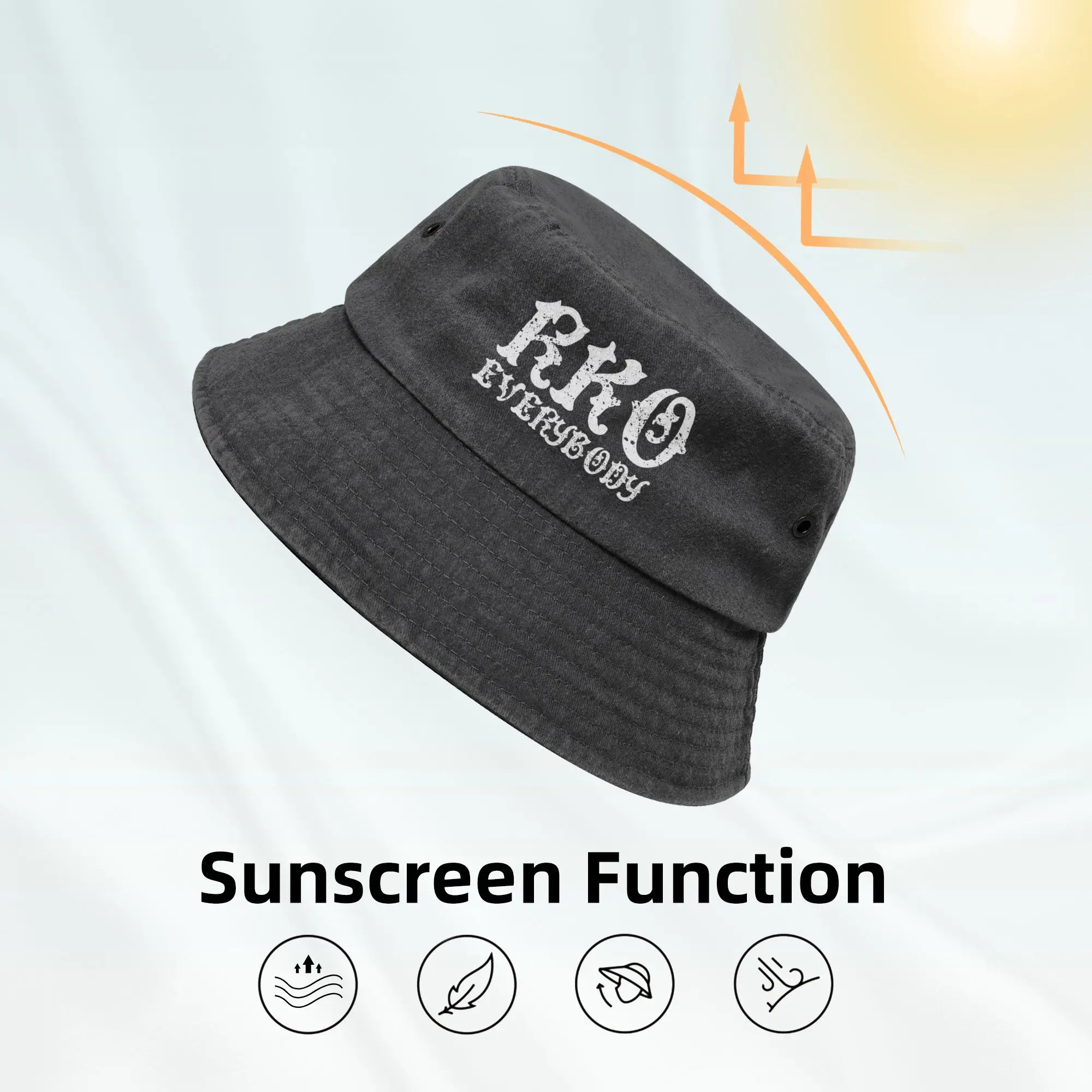 Randys Ortons RKO Everybody  Women Men Bucket Hat Accessories Denim Cotton Fisherman Cap Vocation Headwear Bob Hat