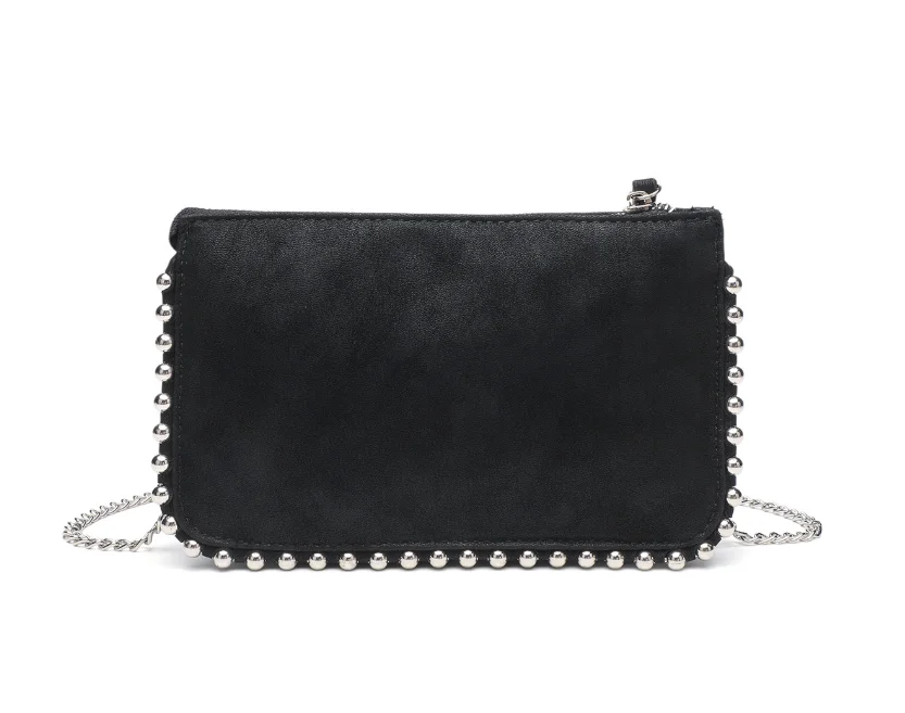 

2025 New Women's Leopard Print Studded Mini Crossbody Bag, Fashionable Shoulder Purse with Wallet Clutch Design for Casual Use