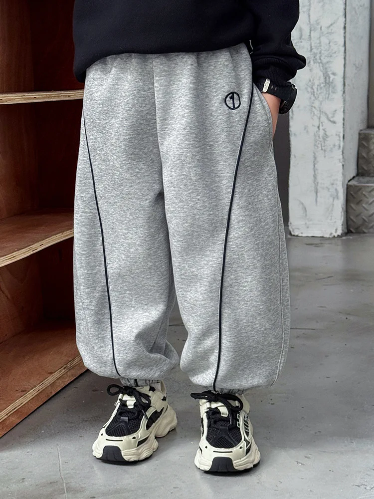 

Весенне-осенние детские простые базовые брюки для мальчиков, спортивные штаны, удобные мягкие повседневные детские спортивные штаны для детей 2-11 лет