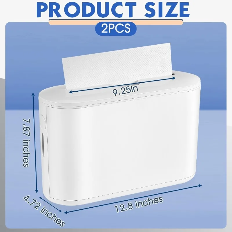 2 Pcs Paper Towel Dispenser Countertop Bathroom Paper Towel Holder Multifold Hand Paper Towel Dispenser for Toilet Bedroom