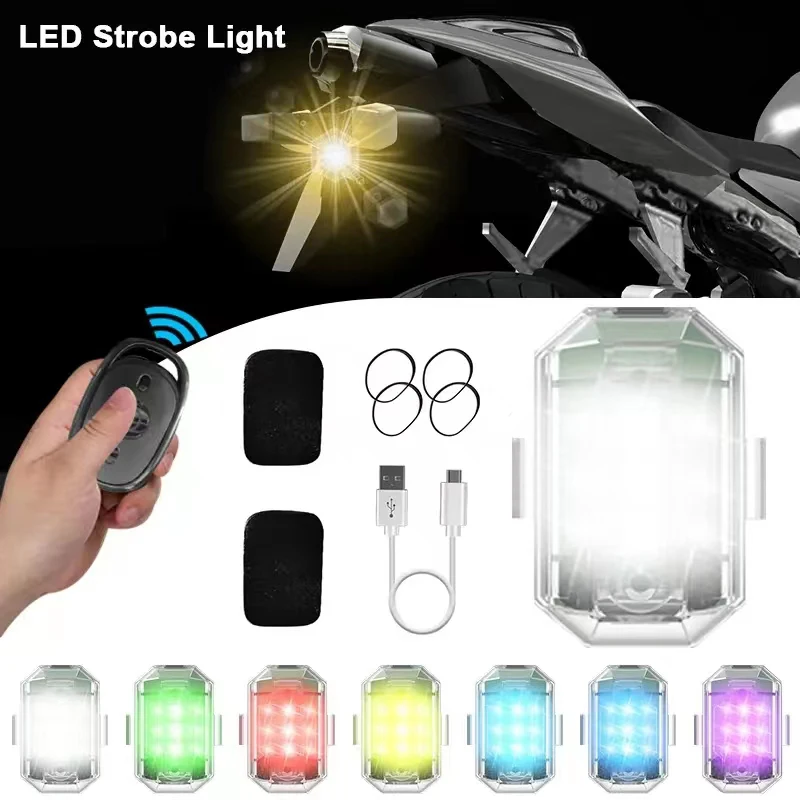 

Wireless Remote Control Strobe Light LED Warning Lamp 7 Colors For Car Motorcycle Bicycle RC Drone Flash Position Indicator Lamp