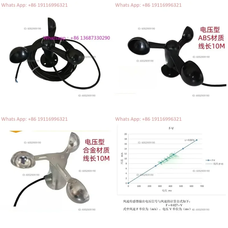 Wind testing instrument for measuring three cup meteorological instruments suitable for single-chip microcontrollers