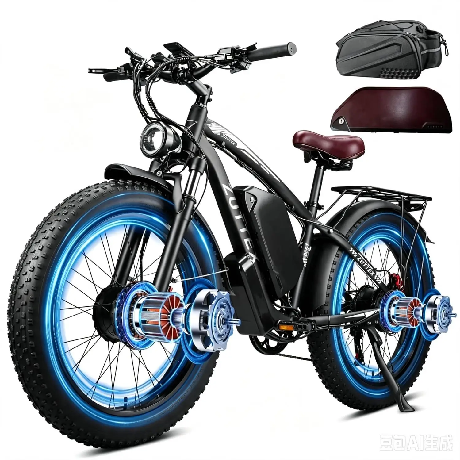 Electric Mountain Bike Off-Road All-Terrain Long-Range Suspension 26 Inch, Customized