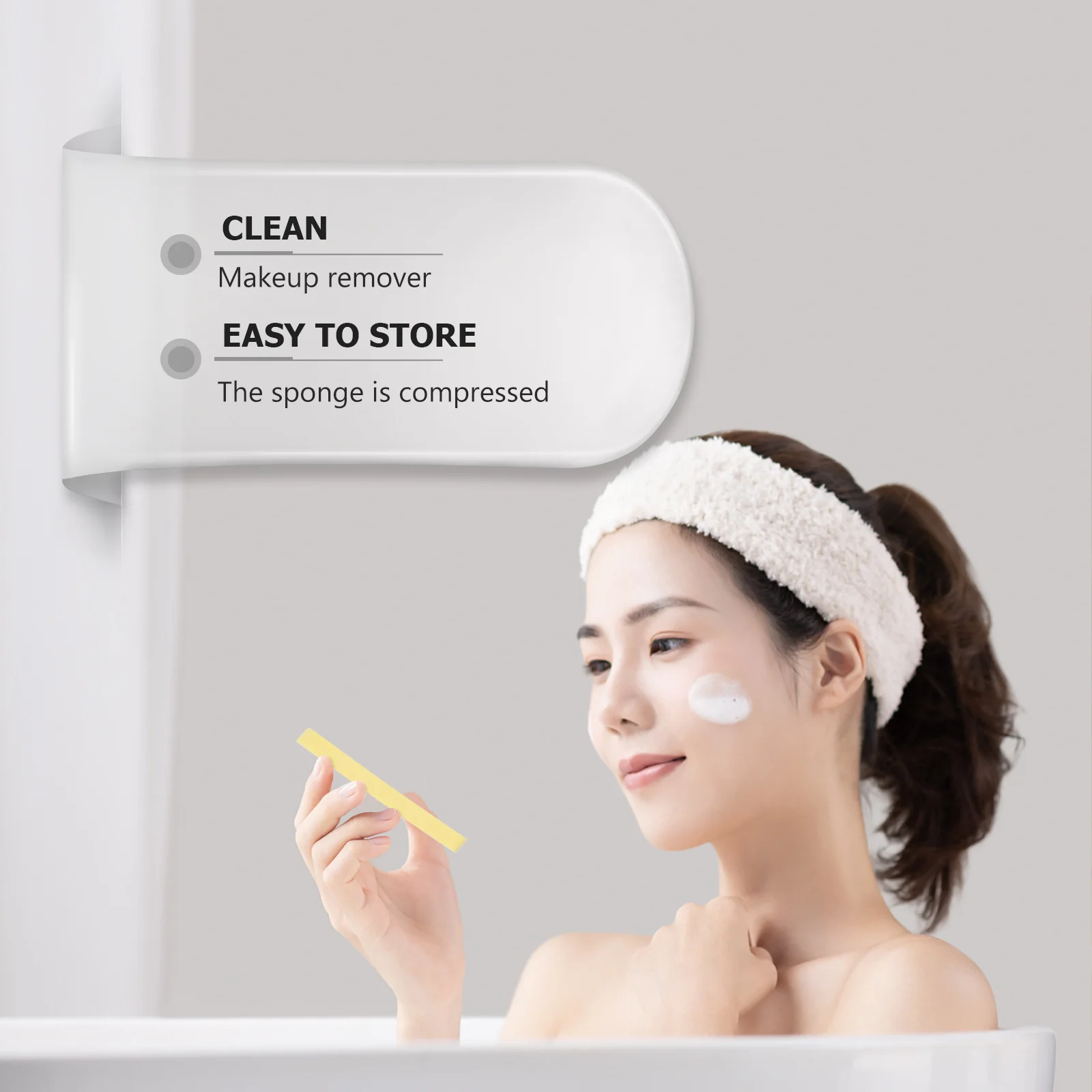 

120 Pcs Cleaning Sponge Washable Yellow Compressed Powder Puff Face Wash Exfoliating Facial Makeup Skin Remover Pad Safe