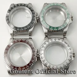 Goutent 40mm Ceramic Bezel Sapphire Watch Case Brown Green Black GMT Fit NH35 NH36 Miyota 8215 821A ETA2836 2824 PT5000 Movement