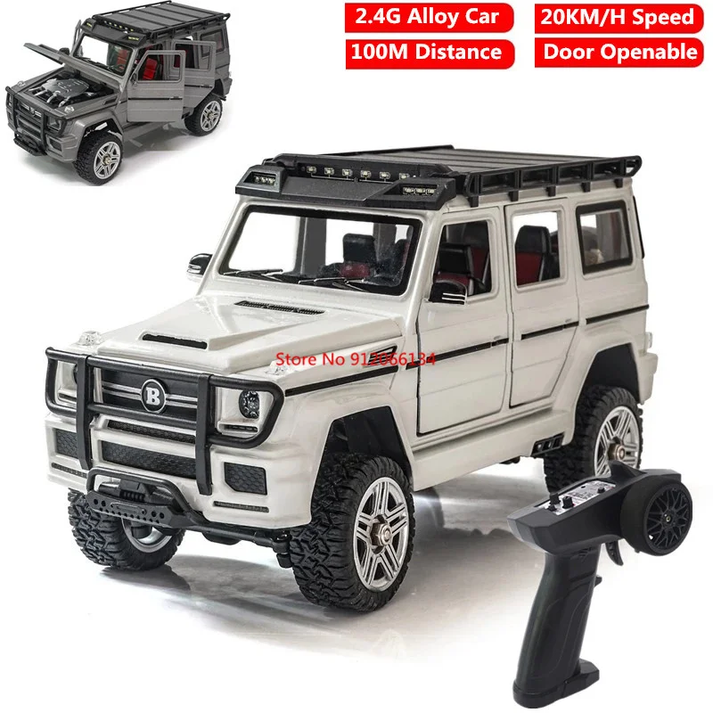 2.4G Alloy Metal RC Crawler Car 20KM/H High Speed Off Load Climbing Vehical Door Openable Truck Car Big Size Toy Kid Boy Gifts