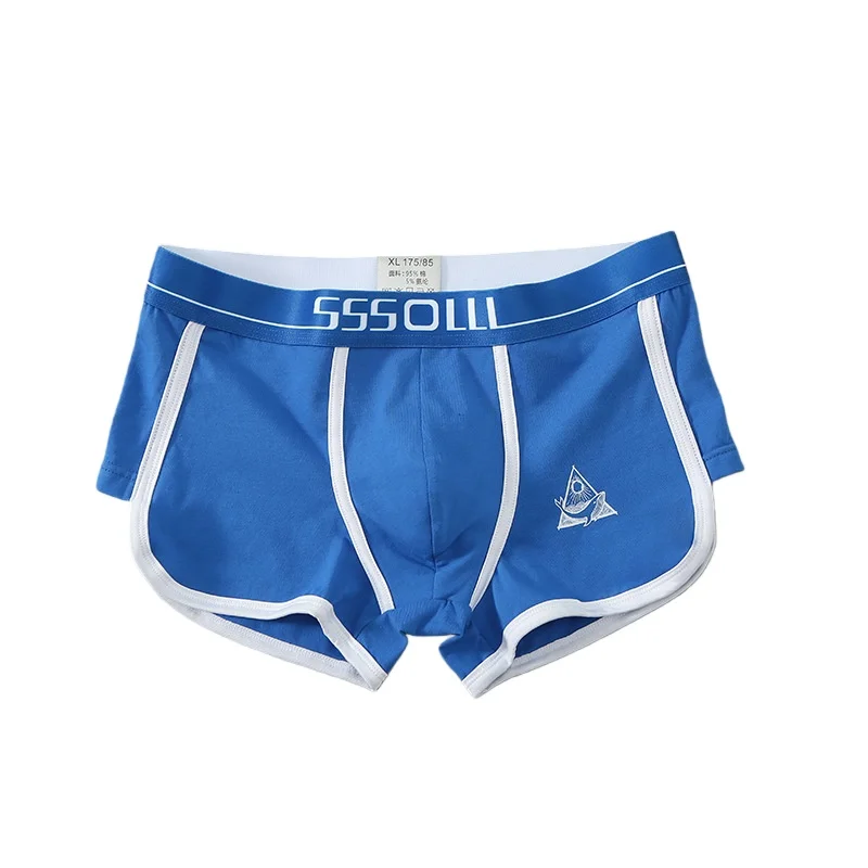 ملابس داخلية رجالية قطنية مريحة تسمح بمرور الهواء، سراويل داخلية عصرية متوسطة الخصر، سراويل داخلية رياضية فضفاضة مضادة للبكتيريا