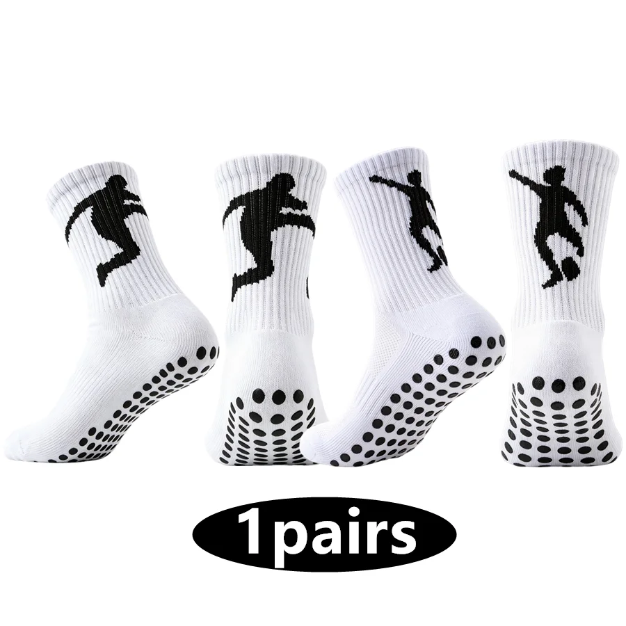 

1pairs men women anti slip grip towel bottom professional breathable shockproof tennis skateboard exercise socks
