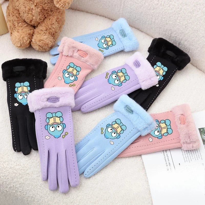 

Kawaii Hangyodon Sanrio Student Cute Cartoon Comfortable Warm Gloves Winter Outdoor Cycling Gloves Christmas Gifts for Kids