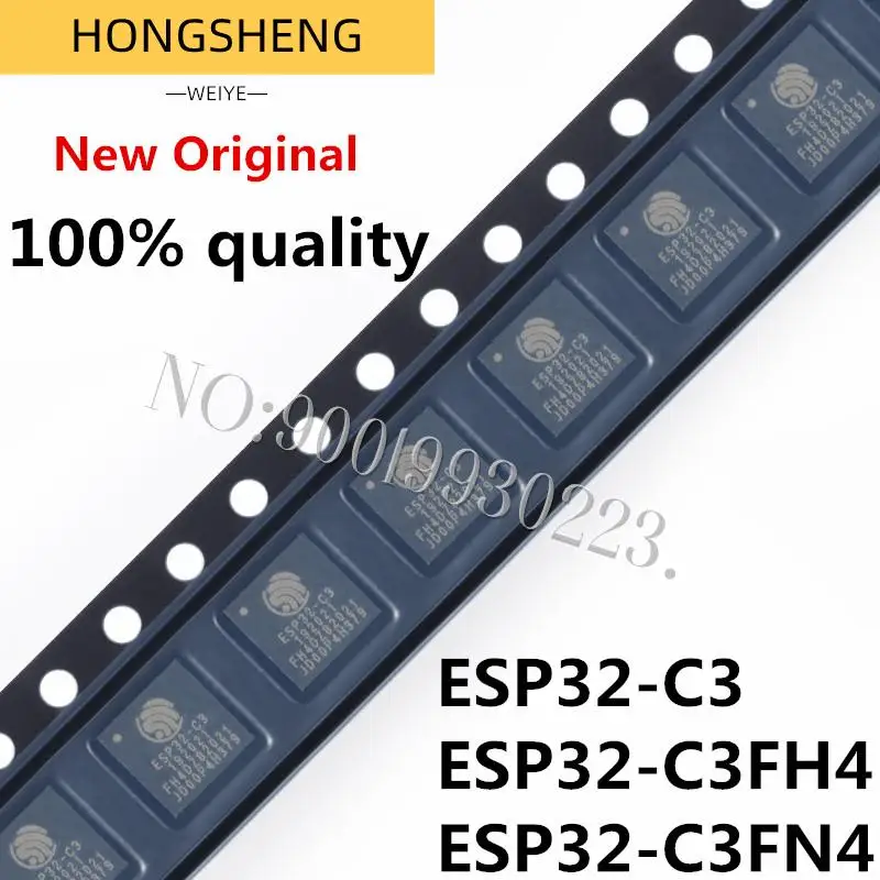 5pcs ESP32-C3 ESP32-C3FH4 ESP32-C3FN4 ESP32 C3 C3FH4 C3FN4 QFN-32 2.4GHz WiFi Bluetooth-compatible 5.0 Dual-mode Wireless Module