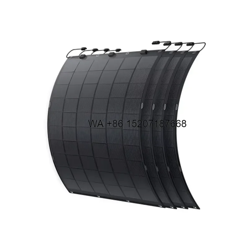Wmwmnu 200W Flexible Solar Panel 1350x880x3mm Half Cell Monocrystalline 4.7kg IP68 Bendable for RV Camper Off Grid