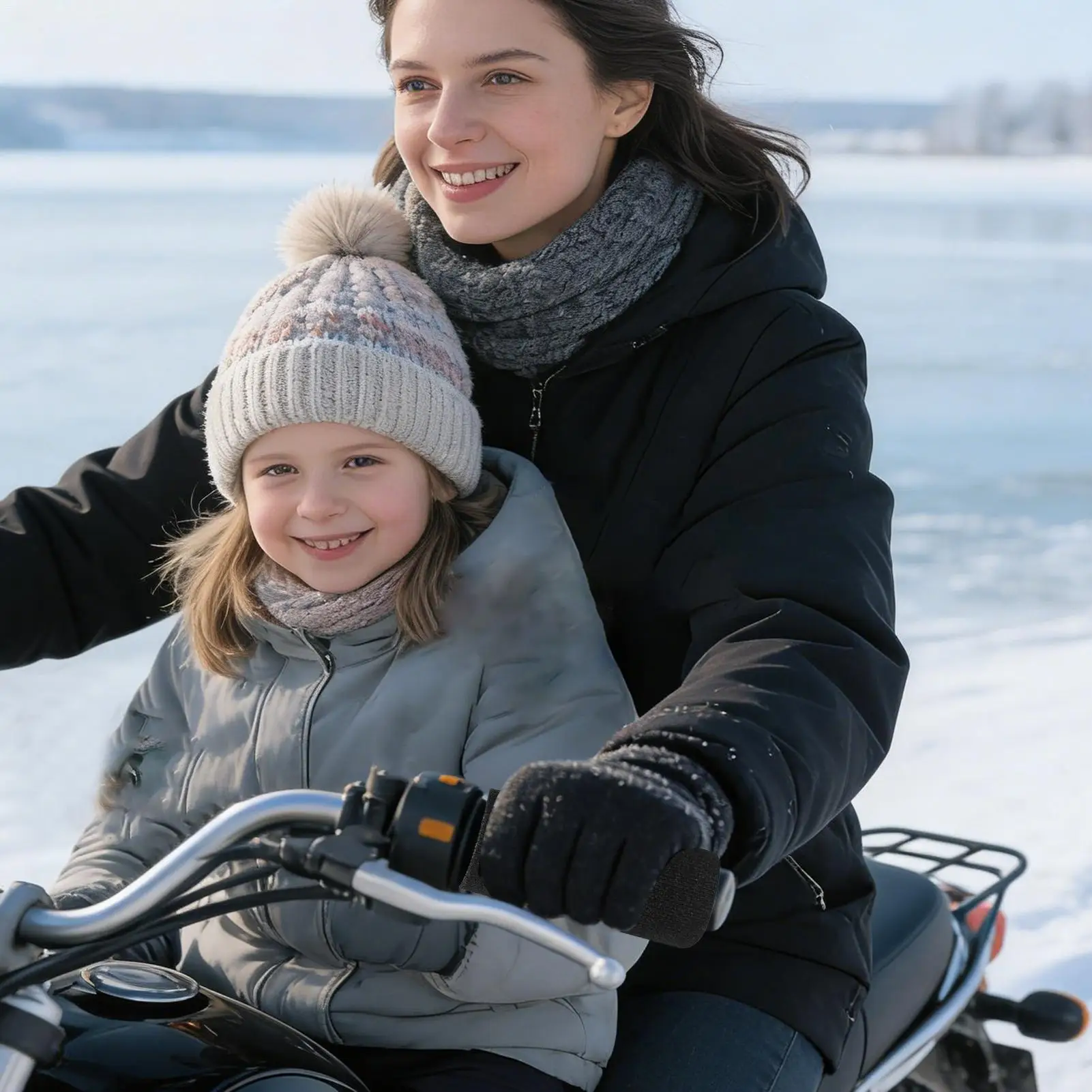 Heated Motorcycle Handle Grip Covers Motorbike Winter Warming Supplies Snowmobile Handlebar Heater For Adults Men Women Cyclists
