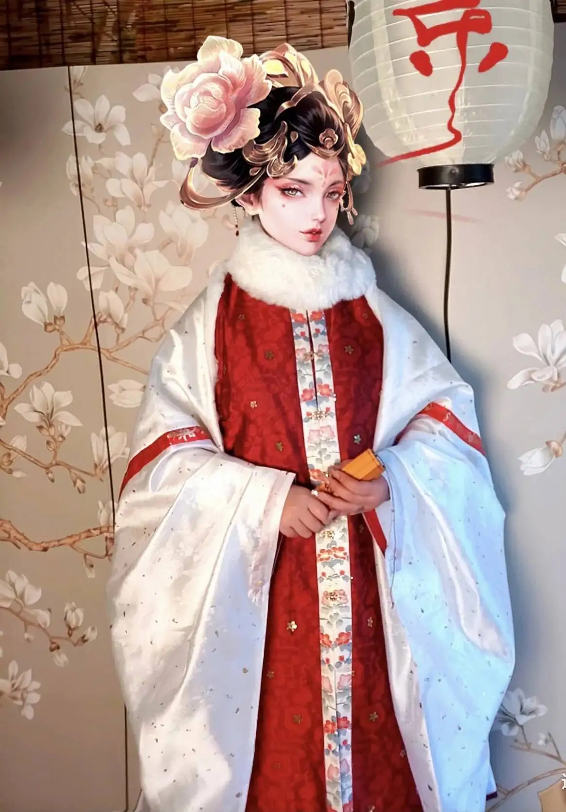 سلالة مينغ هانفو سترة طويلة حافة خام صينية تقليدية سميكة نمط داكن غزل النسيج الشتاء الذهبي الصين بي جيا