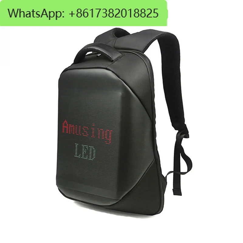 

Led Backpack Soft Shell Waterproof Smart WIFI APP Control Led Bag LED Backpack for Travelling Advertising Showing