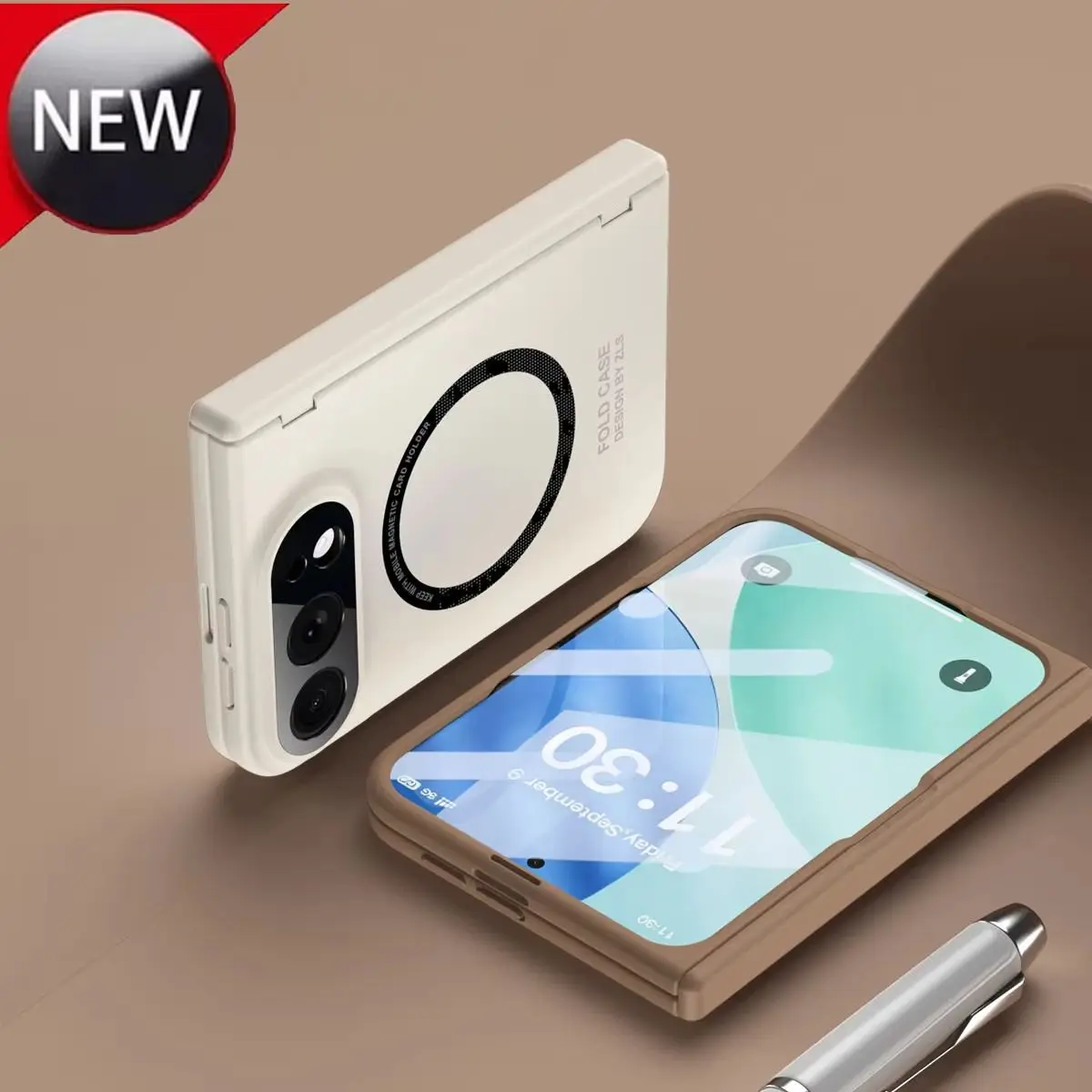 Case For iPhone Duo, Magnetic Magsafe With Flim Screen Glass With S Pen Hinge Protection Shockproof Back Cover