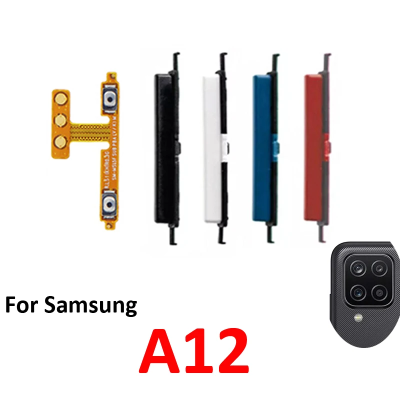 

For Samsung Galaxy A12 A125 A127 Phone New Volume Button Up Down External Key Internal Flex Cable Ribbon Repair Parts