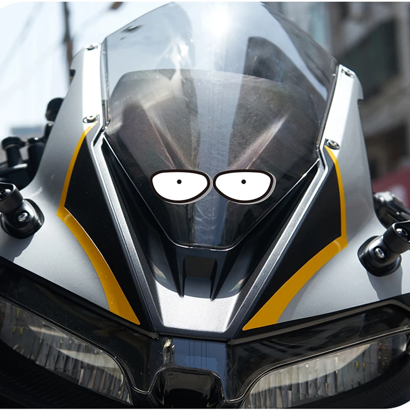 1PC Demon Eyes Motorcycle Stickers Waterproof Motorbike Headlight Fuel Tank Helmet Electric Skateboard Sunscreen Vinyl Decals