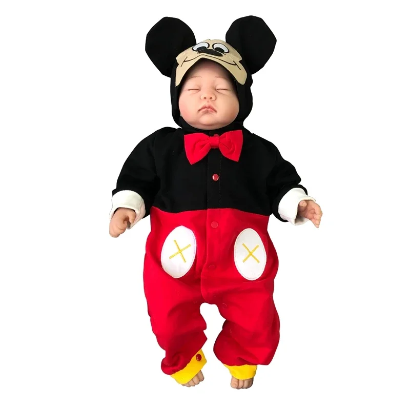 Spring Autumn Newborn Baby Clothes Jumpsuit Baby Romper Cartoon Minnie Mouse Print Cotton Long Sleeve Boys Girl Hooded Outfits