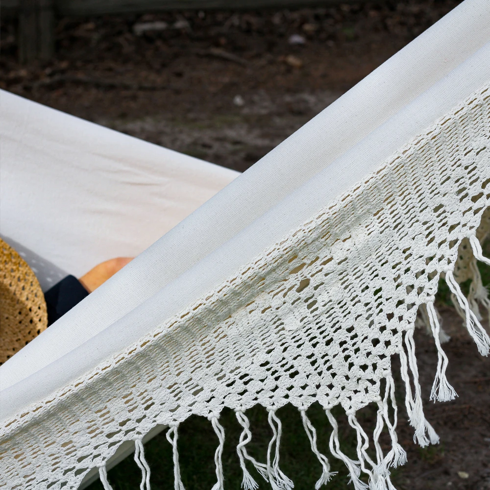 Hamac en macramé brésilien pour 2 personnes, 300kg Maximum, grande chaise à pampilles, filet de balançoire, intérieur/extérieur