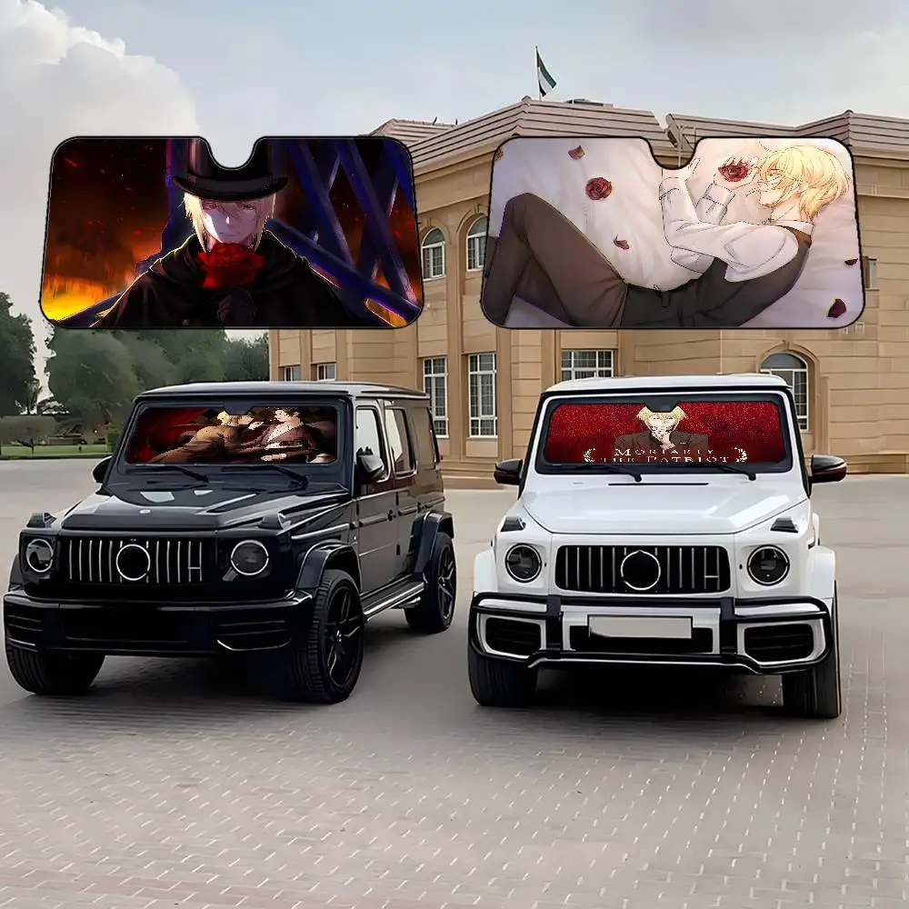 

M-Moriarty The P-Patriot Car Sunshade Window Sunshade Sunblock Front Windshield Hood Interior Front Baffle Double Ring Sunshade