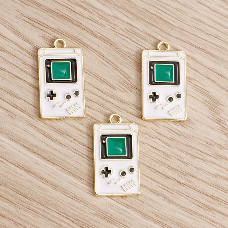 Tusember 10 Stück süße Emaille Gamepad Charms Spielkonsole Anhänger Diy Erkenntnisse Kawaii Schlüsselanhänger Armbänder Ohrringe für Kinder – Detail 9