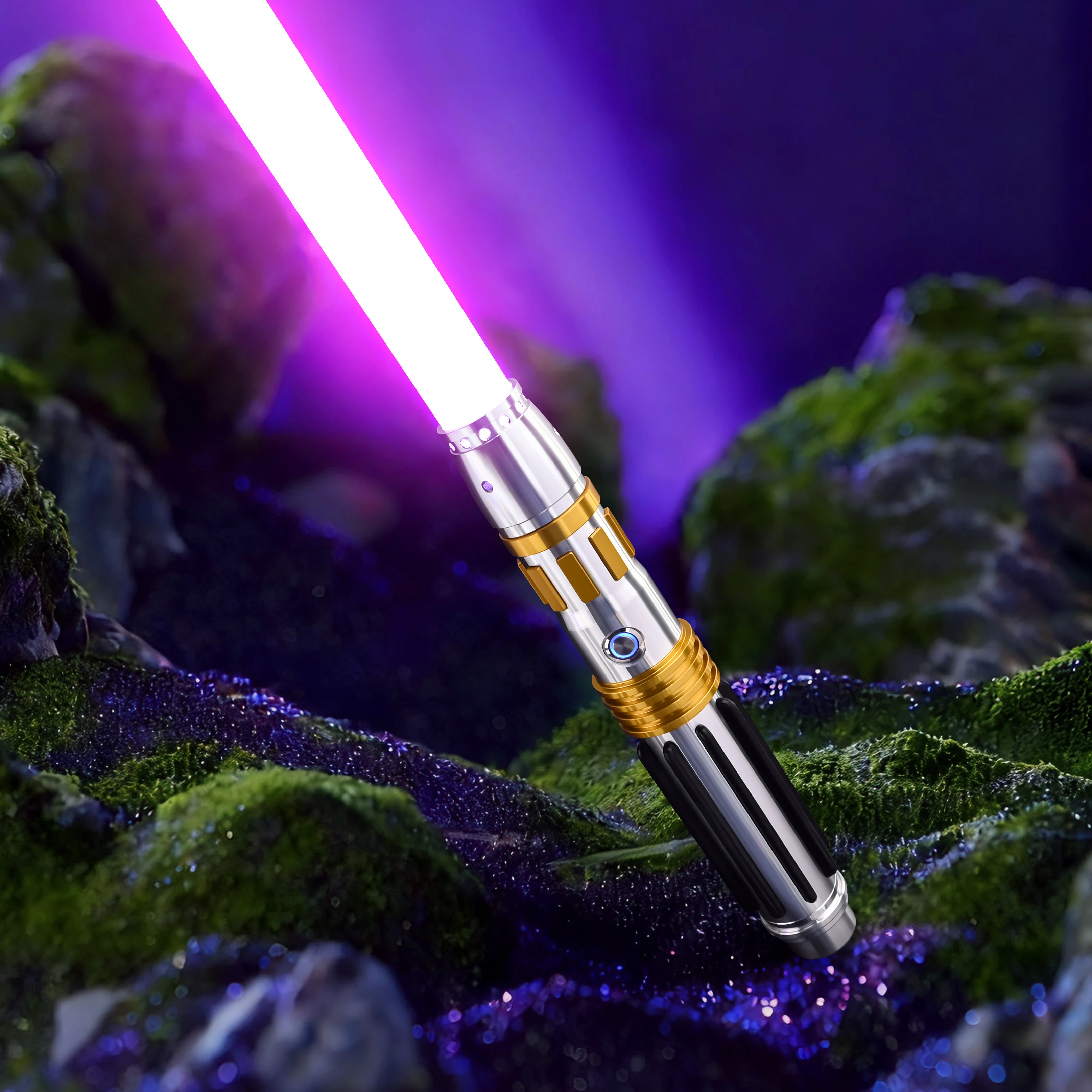TXQSABER Mace Windu Lightsaber Neo Pixel App Control Smooth Swing Metal Hilt Blaster Premium Cosplay Light Sword Holiday