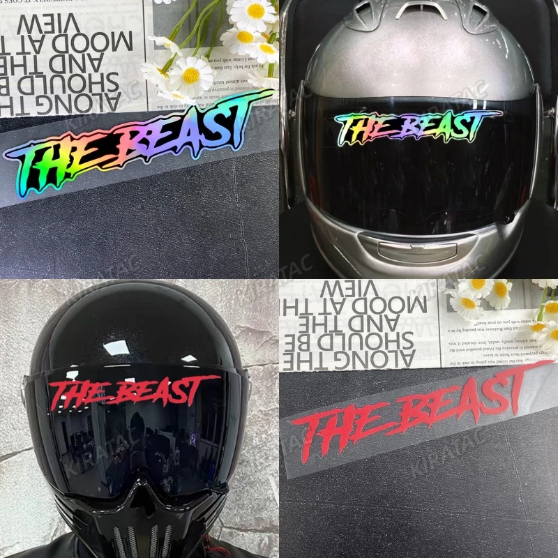 

Cool THE BEAST Graphic Sticker, Waterproof Durable Vinyl Decal for Motorcycle Electric Scooter Fuel Tank Helmet Fairing Decor