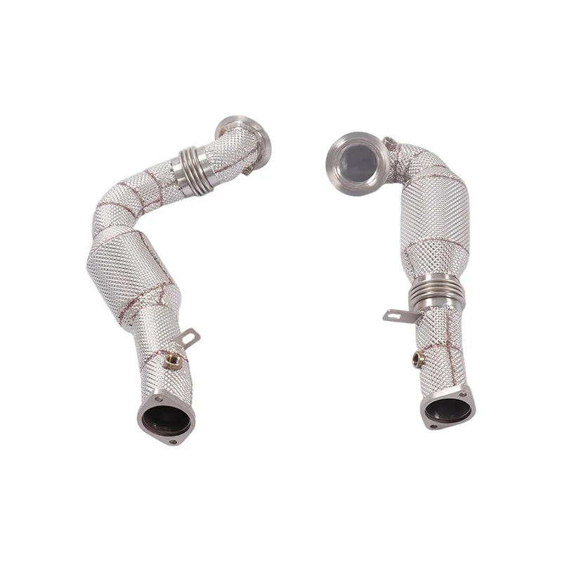 Procédé de polissage en acier inoxydable pour la section arrière du tuyau d'échappement BMW 740 N54 3.0T, bouclier thermique, downpipe